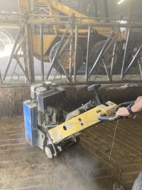 Machine de rainurage béton RainuMay en stabulation